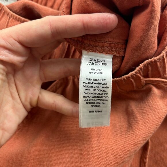Joie Terracotta Linen Blend Relaxed Leg Lounge Pant S - Picture 4 of 7